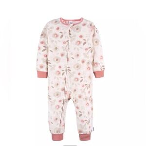 NWOT Gerber Baby Onesie with Pink and Cream Design
